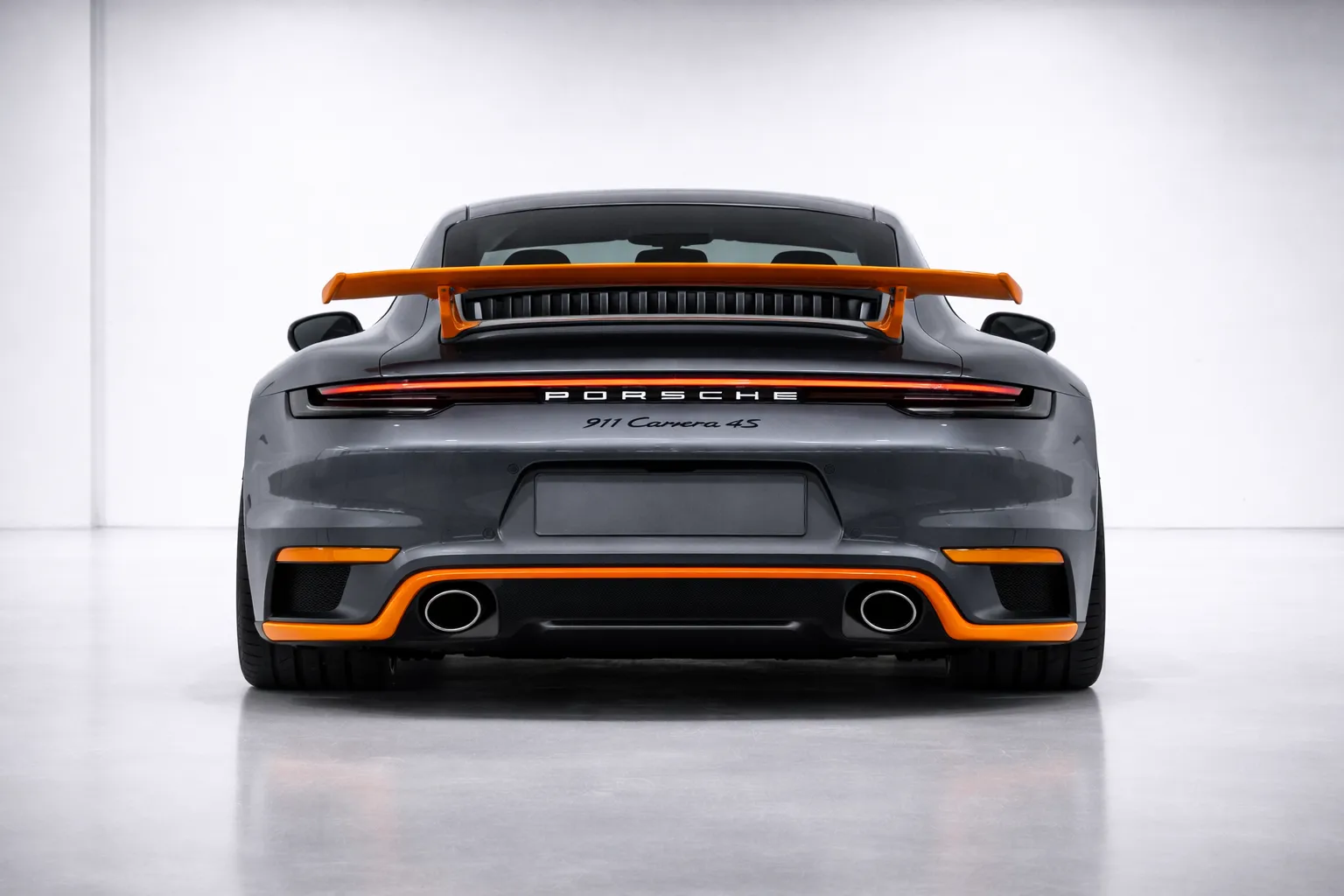 Bespoke Porsche Projects 992.2 Carrera 4S rear studio reference