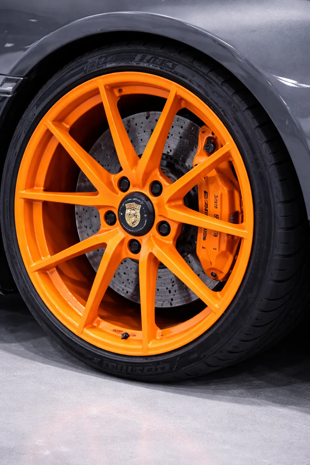 Porsche 992.2 Carrera 4S wheel detail in studio