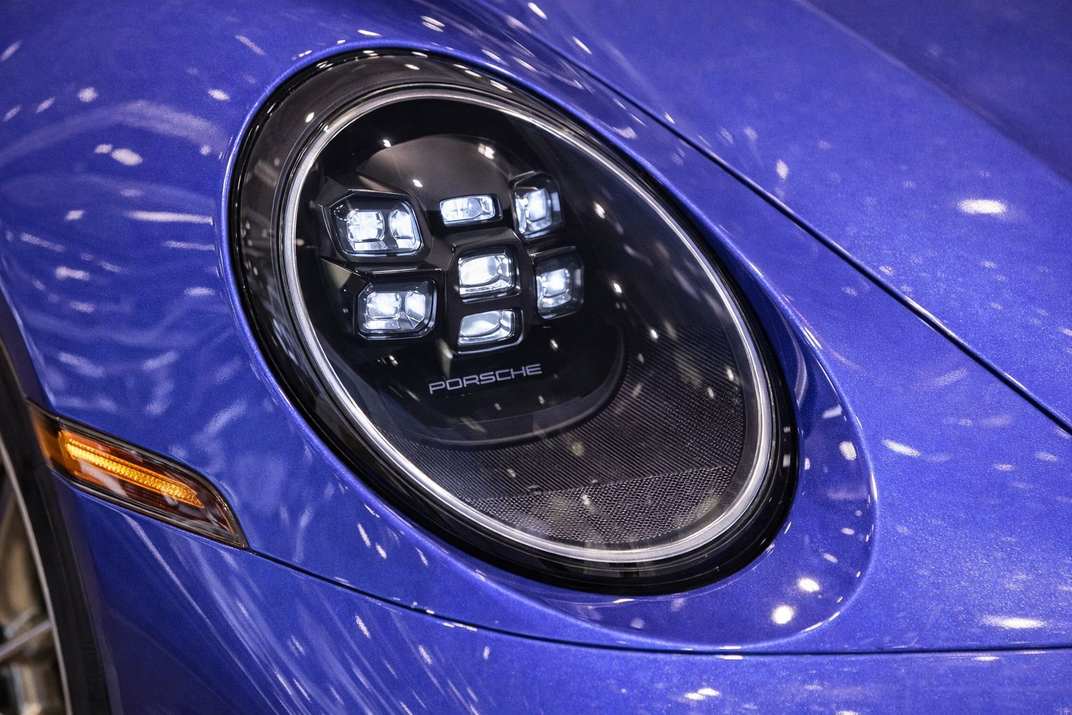 Bespoke Porsche Projects detail headlight and surface quality studio close up