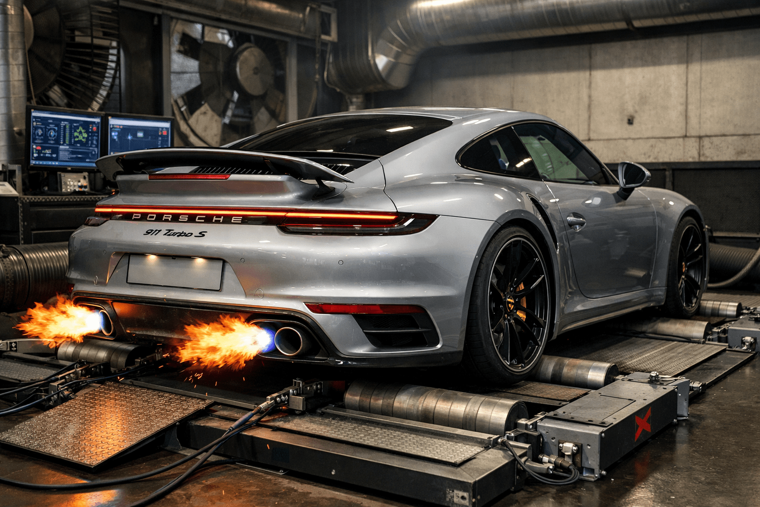 Porsche 992 Turbo S dyno testing for bespoke Porsche build Europe