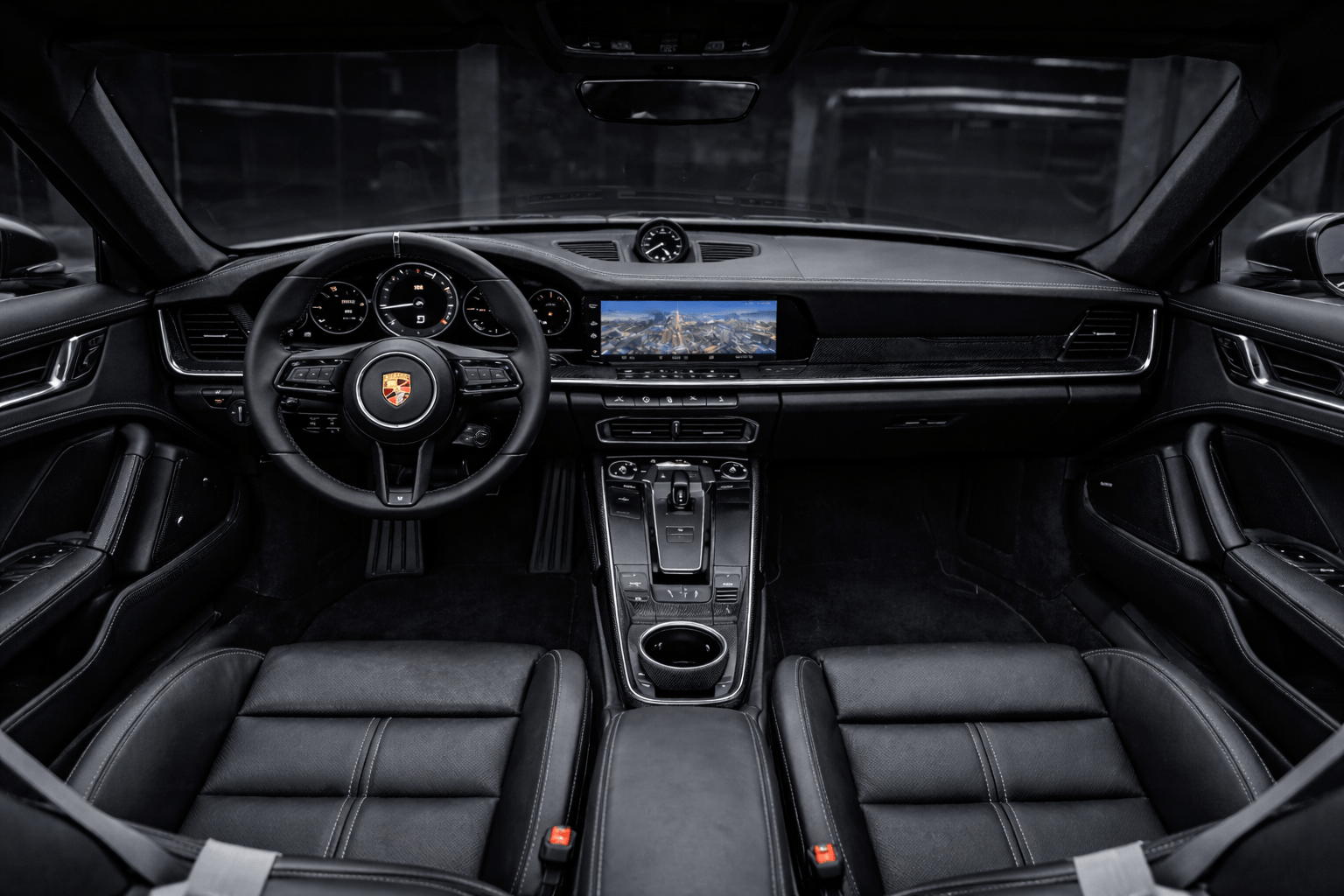 bespoke Porsche interior design Europe side cabin perspective