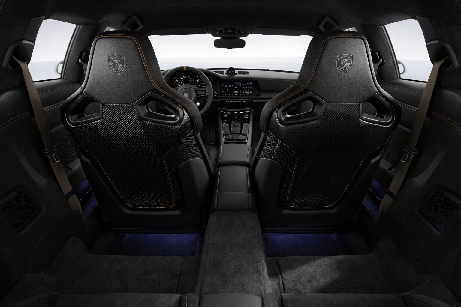 porsche leather interior rear stitching detail bespoke finish