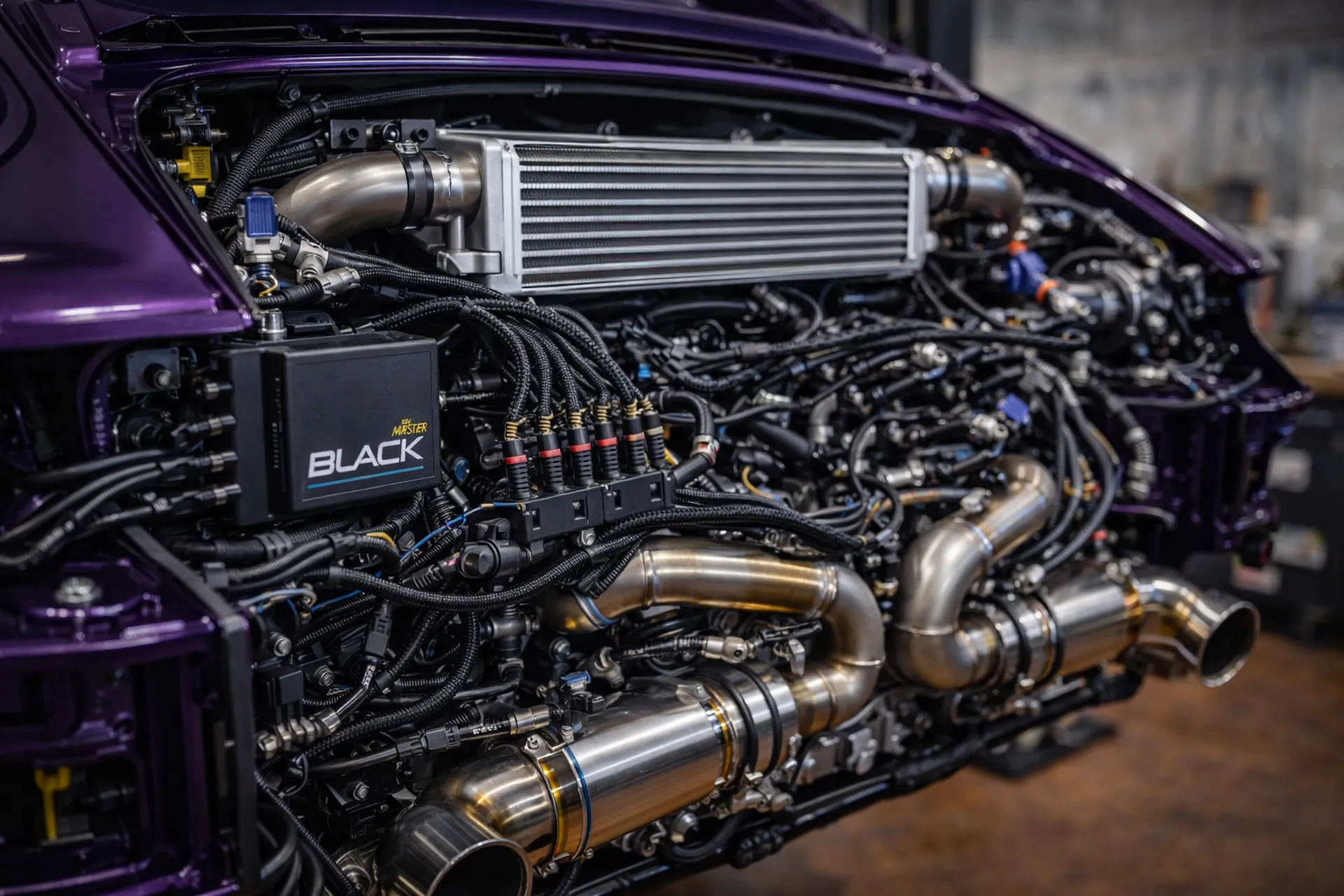 Porsche 964 Turbo reimagined engine close up