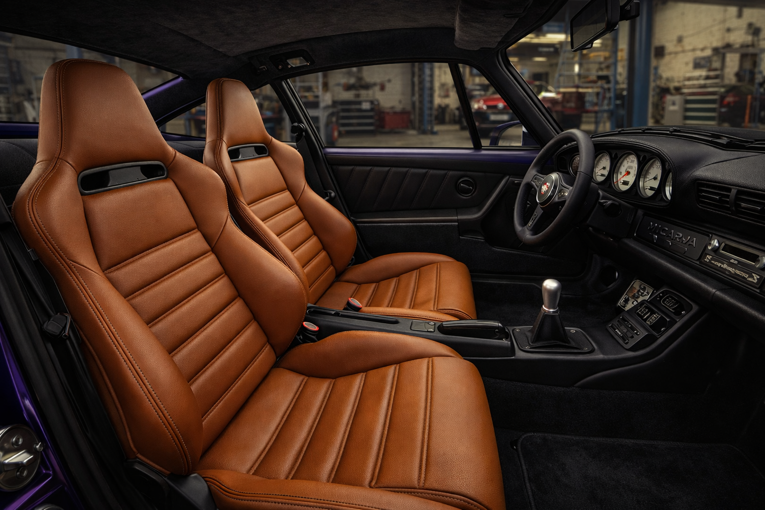 OEM plus Porsche build explained interior by Micarja Racing