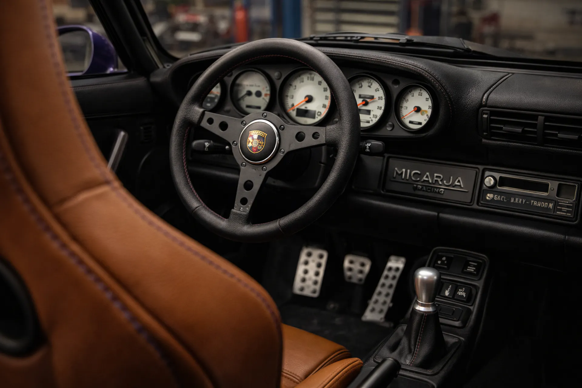 Porsche 964 Turbo reimagined steering wheel