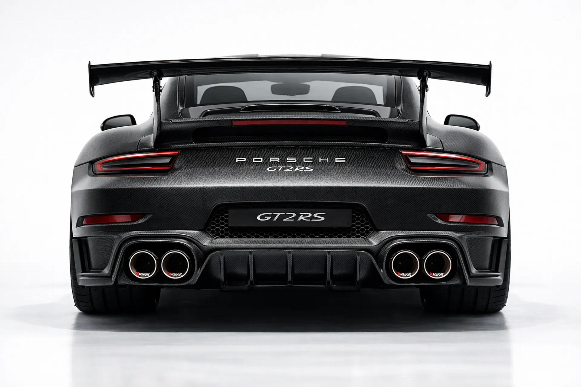 Porsche GT2 RS coachbuild rear view with integrated aerodynamic design