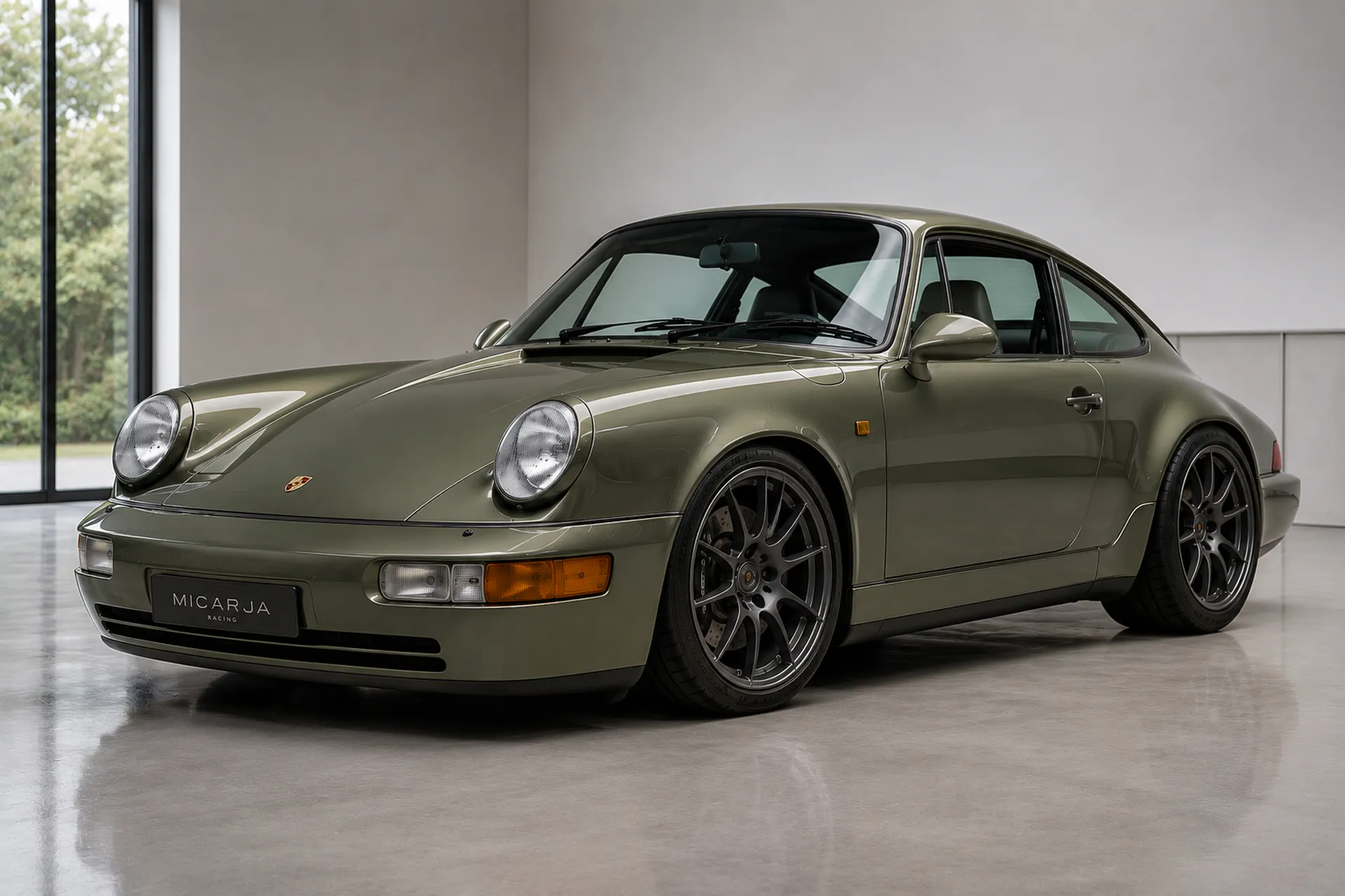Porsche 964 C2 4.0 NA OEM+ coachbuilt front three quarter view by Micarja Racing