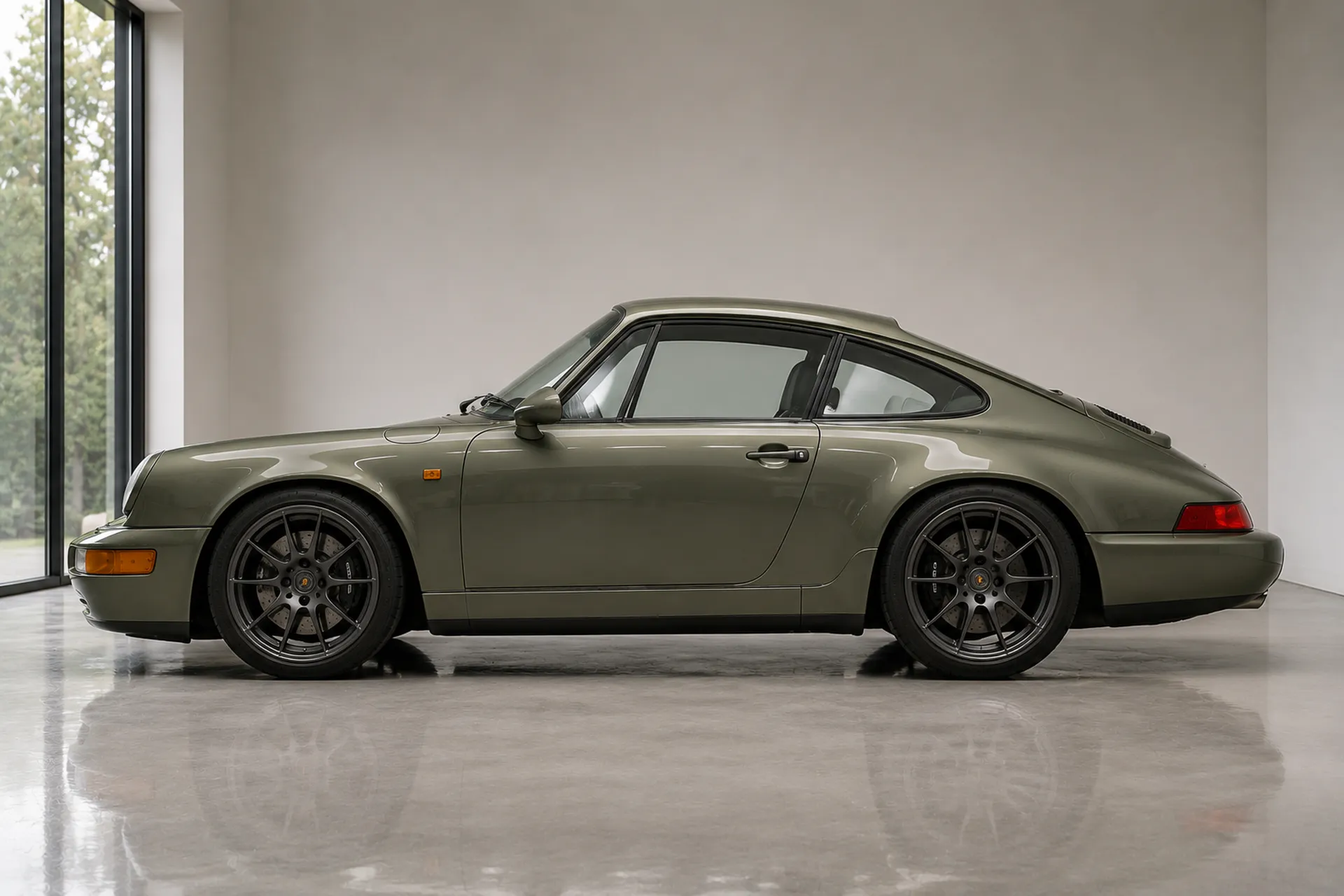 Porsche 964 C2 4.0 NA side profile OEM+ coachbuilt stance by Micarja Racing