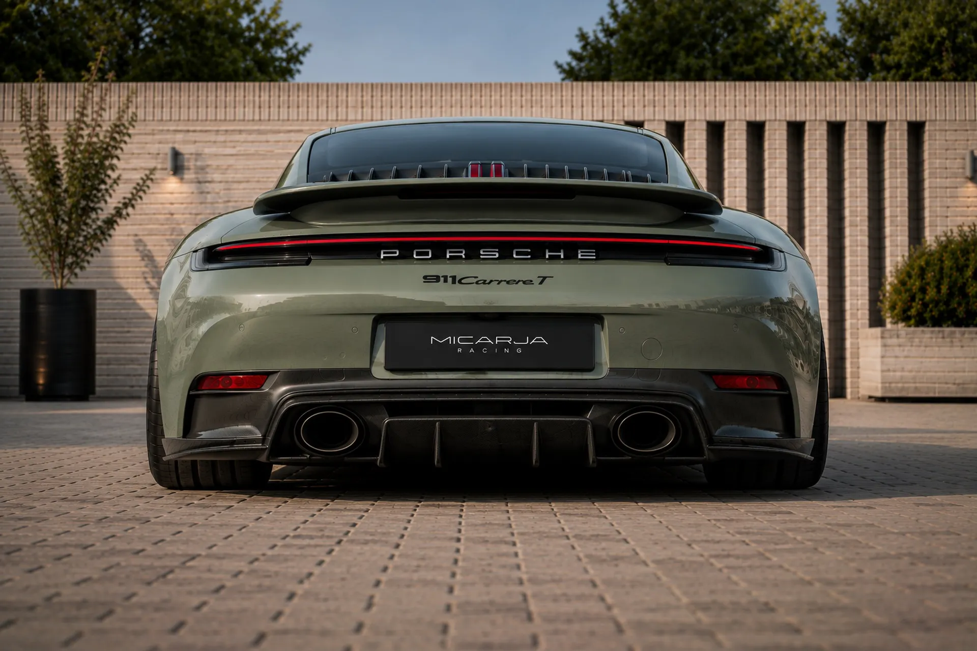 Rear view of the Porsche 911 Carrera T Lightweight by Micarja Racing