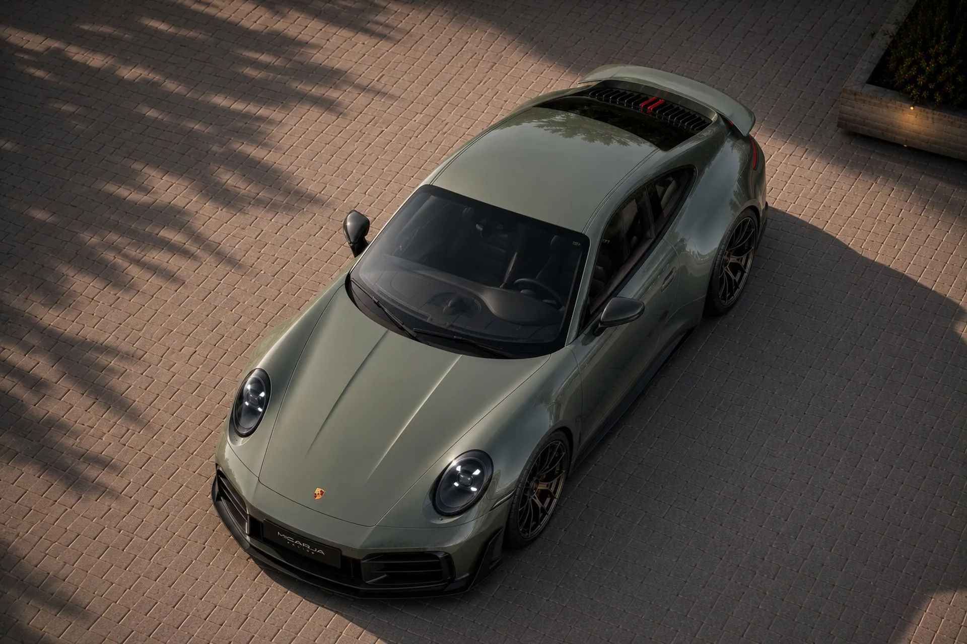 Top view of the Porsche 911 Carrera T Lightweight coachbuilt concept