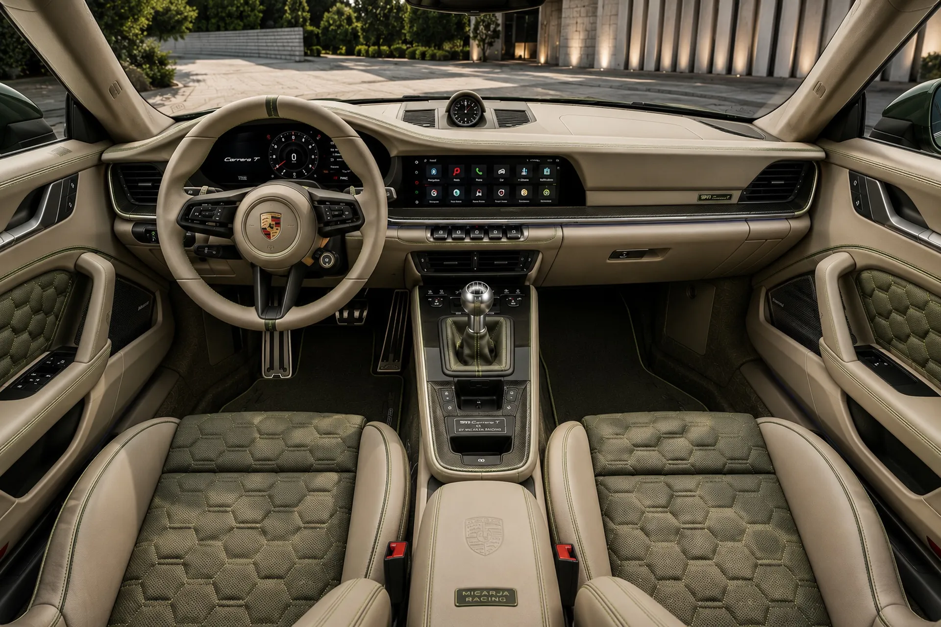 Dashboard detail of the Porsche 911 Carrera T Lightweight by Micarja Racing